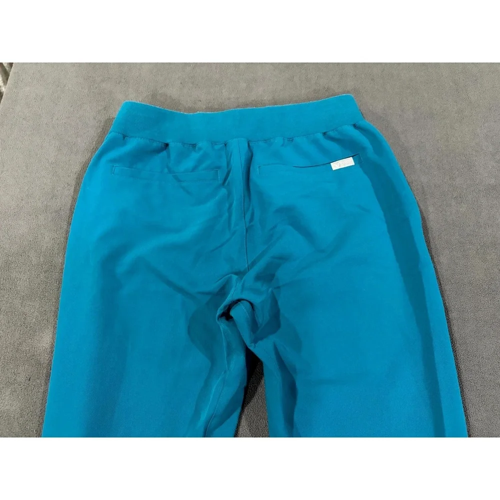 FIGS Technical Collection Cargo Scrub Pants Womens S/T Blue Drawstring Waist